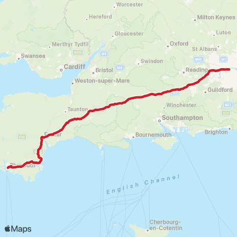 National Express Victoria Coach Sta - Plymouth Coach Sta map