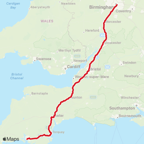 National Express Bampfylde Street - Plymouth Coach Sta map