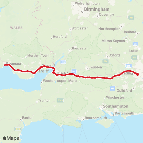 National Express Sarn Odeon - Swansea Bus Station Stand B map