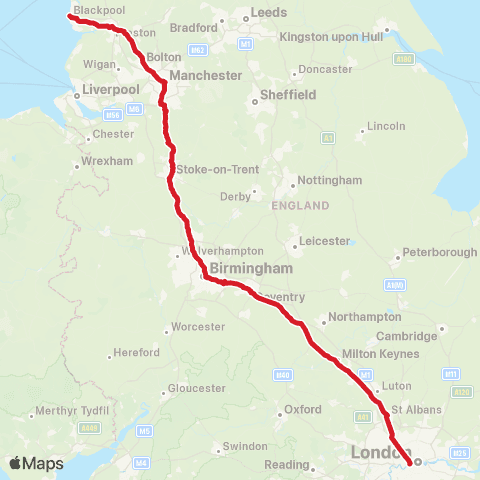 National Express Hatherton Rd - London Victoria Coach Sta Arrivals map