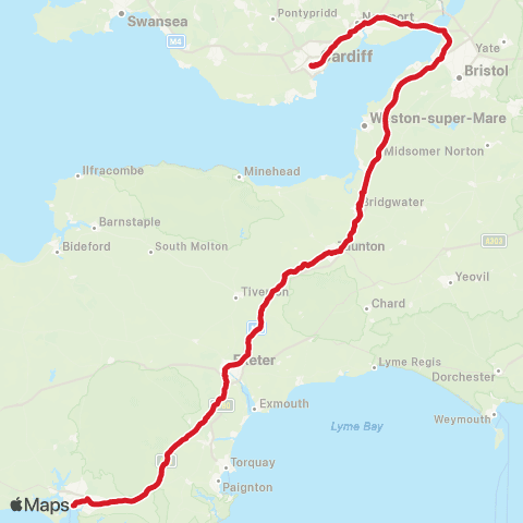 National Express Plymouth Coach Station - Sophia Gardens map