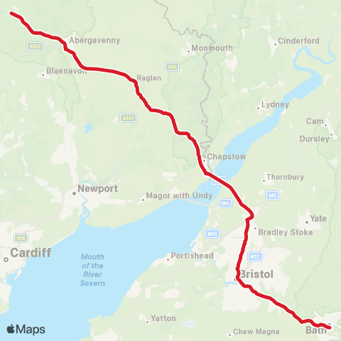 National Express Green Man Festival Glanusk Pk Estate Crickho - Bus Sta map