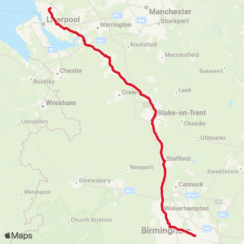 National Express Birmingham Coach Sta - Aintree Embankment map