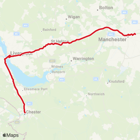 National Express Chester Bus Interchange - Coop Live map