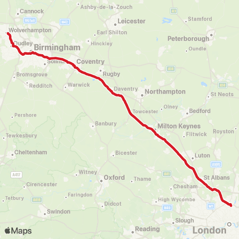 National Express Wolverhampton Bus Sta - Tottenham Hotspur Stadium map