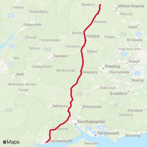National Express Bournemouth Sta - Silverstone Race Circuit map