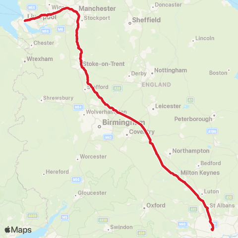 National Express Liverpool One Bus Sta - Wembley Stadium Pink Coach Parking S Way map