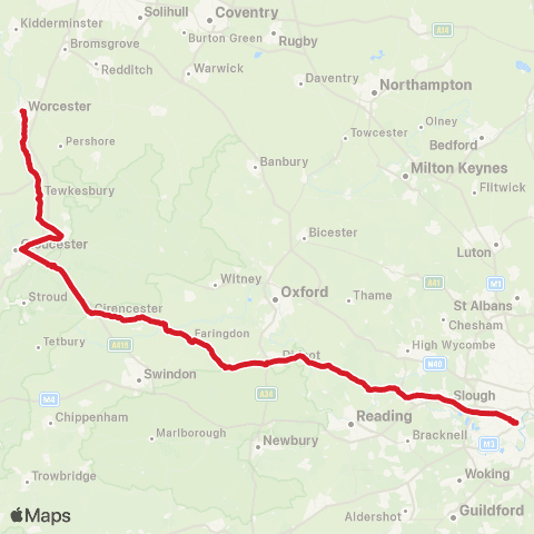 National Express Worcester Bus Station - Varsity Drive map