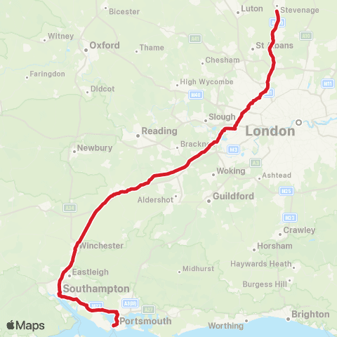 National Express The Hard Interchange - Knebworth Pk Estate map