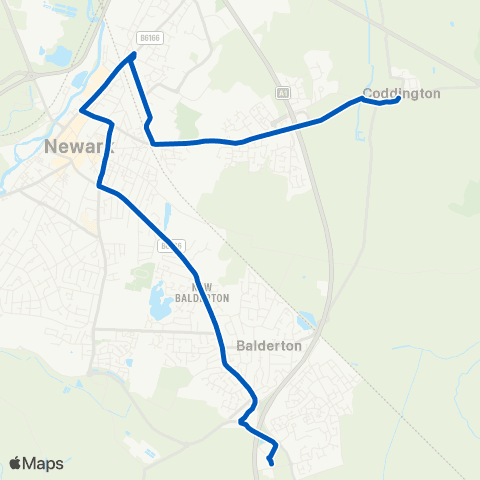 Marshalls of Sutton on Trent Chapel Lane - Suthers School map