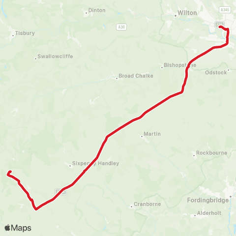 National Express Railway Sta Stop Sa - Larmer Tree Pk View Point map