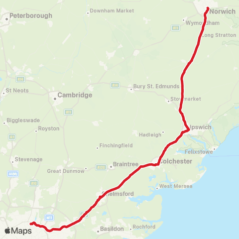 National Express Ber Street - Tottenham Hotspur Stadium map
