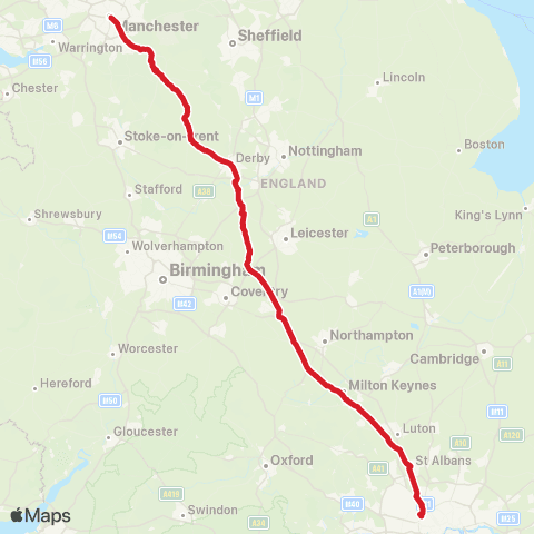 National Express Manchester Central Coach Sta - Wembley Stadium Pink Coach Parking S Way map