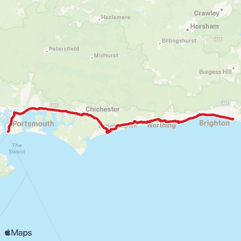 National Express Old Steine - Clarence Pier map