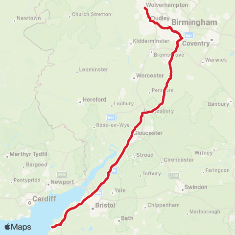 National Express Wolverhampton Bus Sta - Summer Fest Locking Rd Car Pk map