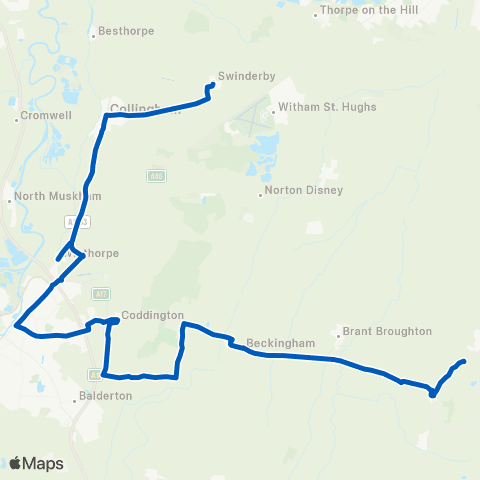 PC Coaches All Saints Church - William Robertson Sch Bus Pk map