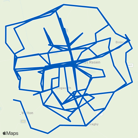 PC Coaches Demand Responsive Area - Market Place map