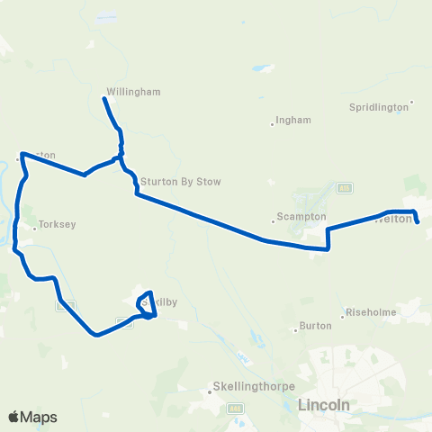 PC Coaches 1 Queensway - William Farr School Bus Pk map