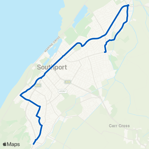 Maghull Coaches Windy Harbour Road - High Park Place map