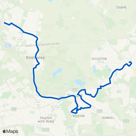 Hattons Travel Prescot Bus Station - Cherryfield Drive map