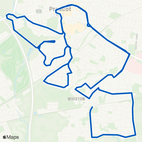 Link Network Whiston Station - Whiston Station map