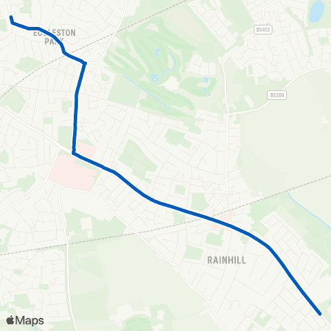 Hattons Travel Old Lane - Dunbeath Avenue map