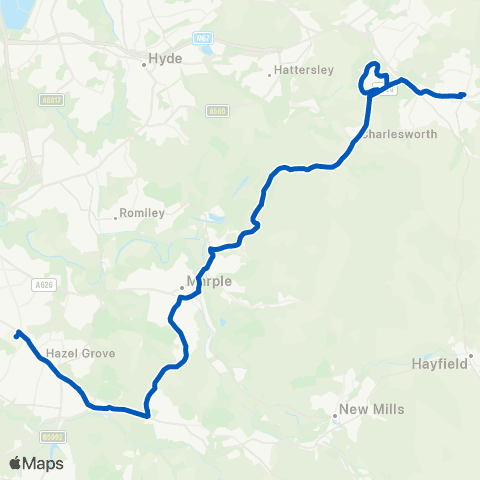 High Peak Stepping Hill Hospital - Henry Street map