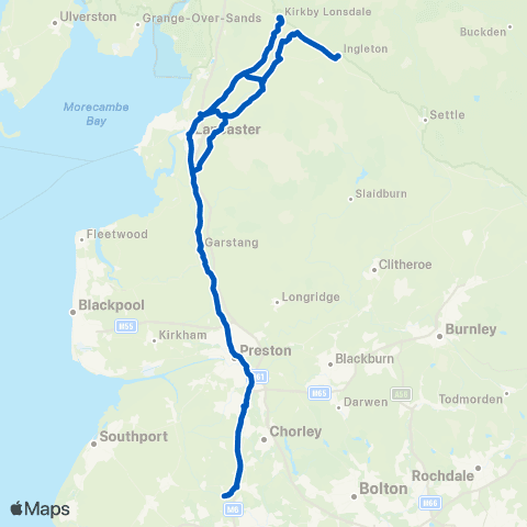 Kirkby Lonsdale Coaches Bus Station - Kirkby Lonsdale Booth's map
