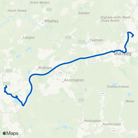Moving People Bus Station - Burnley General Hospital map
