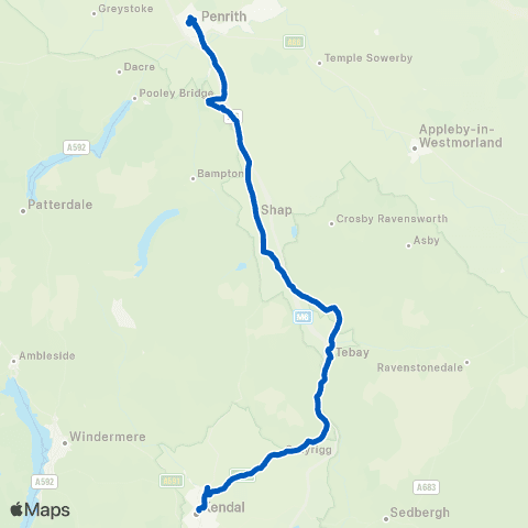 Kirkby Lonsdale Coaches Bus Station (Ken) - Bus Station (P) map