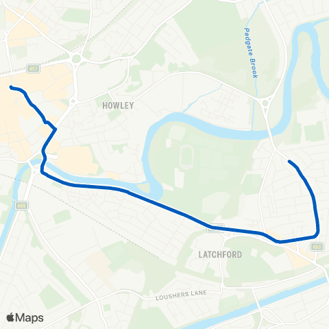 Link Network Bridgewater Av - Warrington Bus Interchange Stand F map