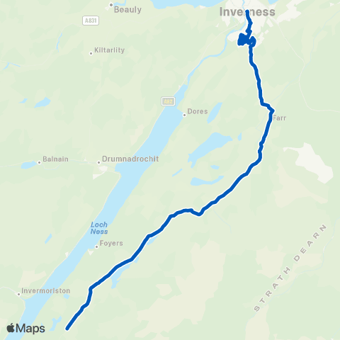 Highland Council Town House - Knockie Lodge map