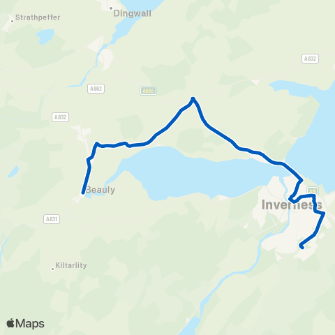 Highland Council The Square - Asda map