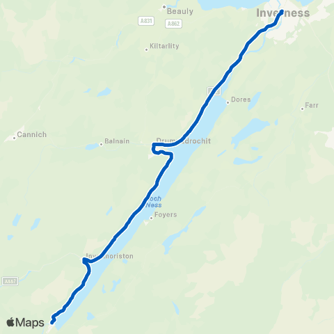 Highland Council Tourist Information - Drum Green map