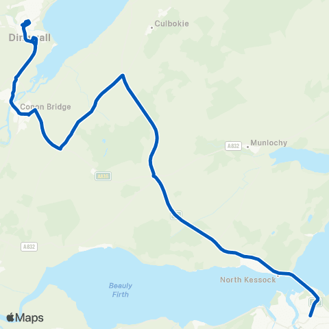Highland Council Dingwall Academy - Inverness Justice Ctr map