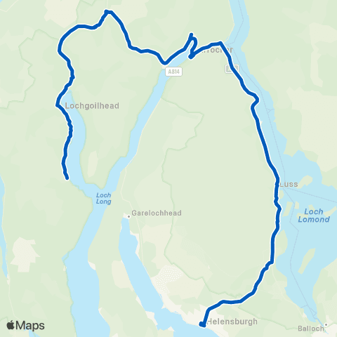 Garelochhead Minibuses & Coaches Helensburgh Railway Sta - Forestry Houses map