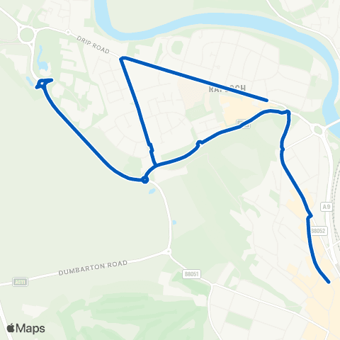 Hunters Executive Coaches Park and Ride - Stirling Baptist Church map