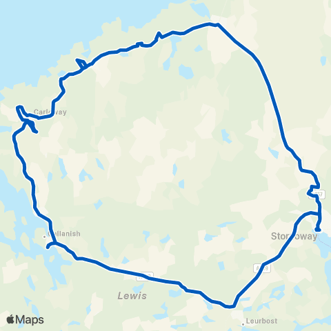 Hebridean Transport Bus Station - Number 55 map