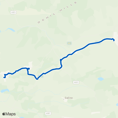 Glenfarg Community Transport Group Park and Ride - Sterling Mills map