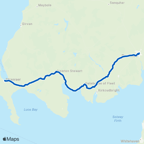 Houston's Minicoaches Dumfries Railway Station - Port Rodie map