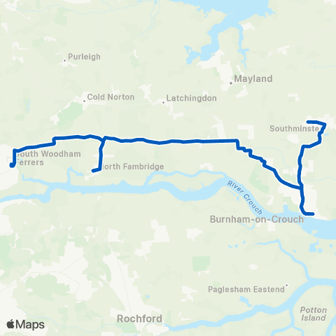 Fords Coaches Steeple Road Corner - School map
