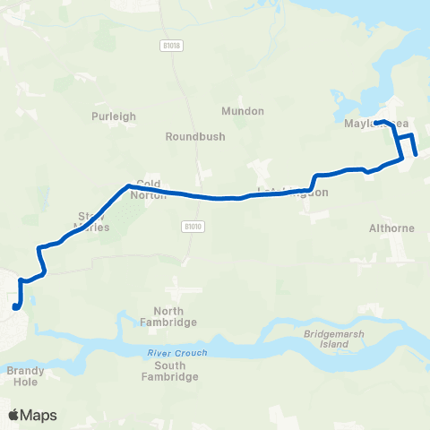 Fords Coaches Mayland Green - School map