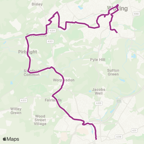 Falcon Buses Woking Railway Sta - Friary Bus Sta map