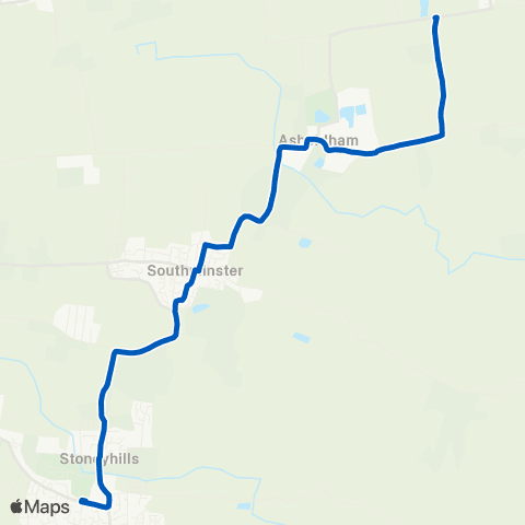 Fords Coaches Ormiston Rivers - Manor Road map