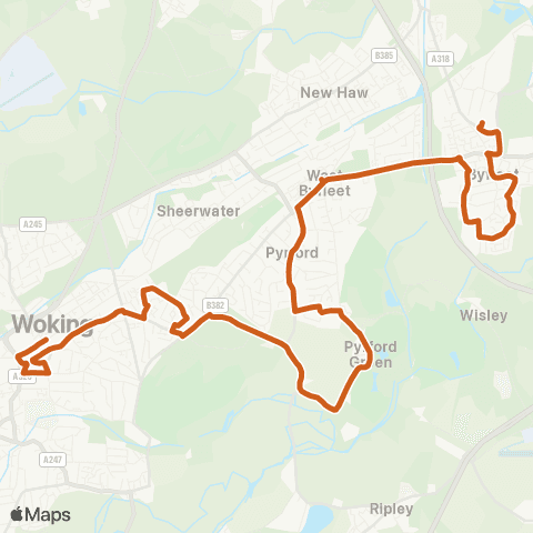Falcon Buses Woking Railway Station - Shopping Centre map