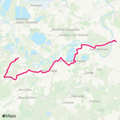 Falcon Buses Cromwell Rd Bus Sta - St Peter's Hosp map