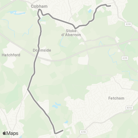 Falcon Buses Royal Kent Sch - Howard of Effingham Sch map