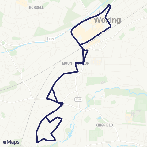 Falcon Buses Woking Railway Sta - Woking Railway Sta map