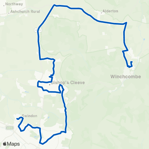 Marchants Coaches Winchcombe Sch Grounds - St Lawrence's Church map