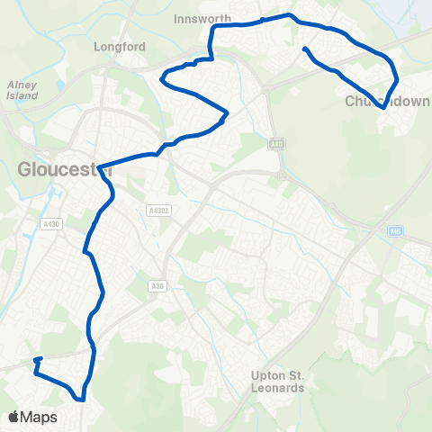 John Dix Travel Pirton Ln - St Peter's RC HS Bus Pk map